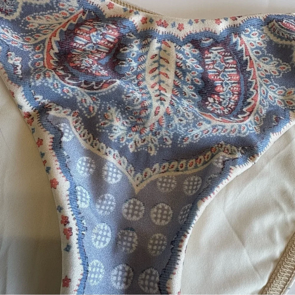 Zimmermann Women's 10-12 Paisley Print Bikini Bottom Cheeky‎ NWOT
